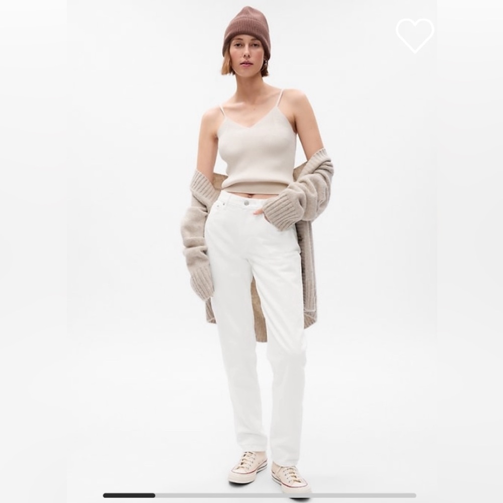 GAP mid rise girlfriend jean 31/12 tall in white